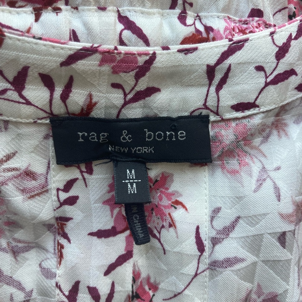 Rag & Bone Elysse Floral Print Short Sleeve Shift Dress - Picture 10 of 15